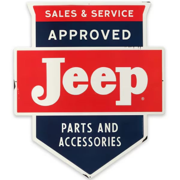 Cartel en Relieve Metal -JEEP METAL