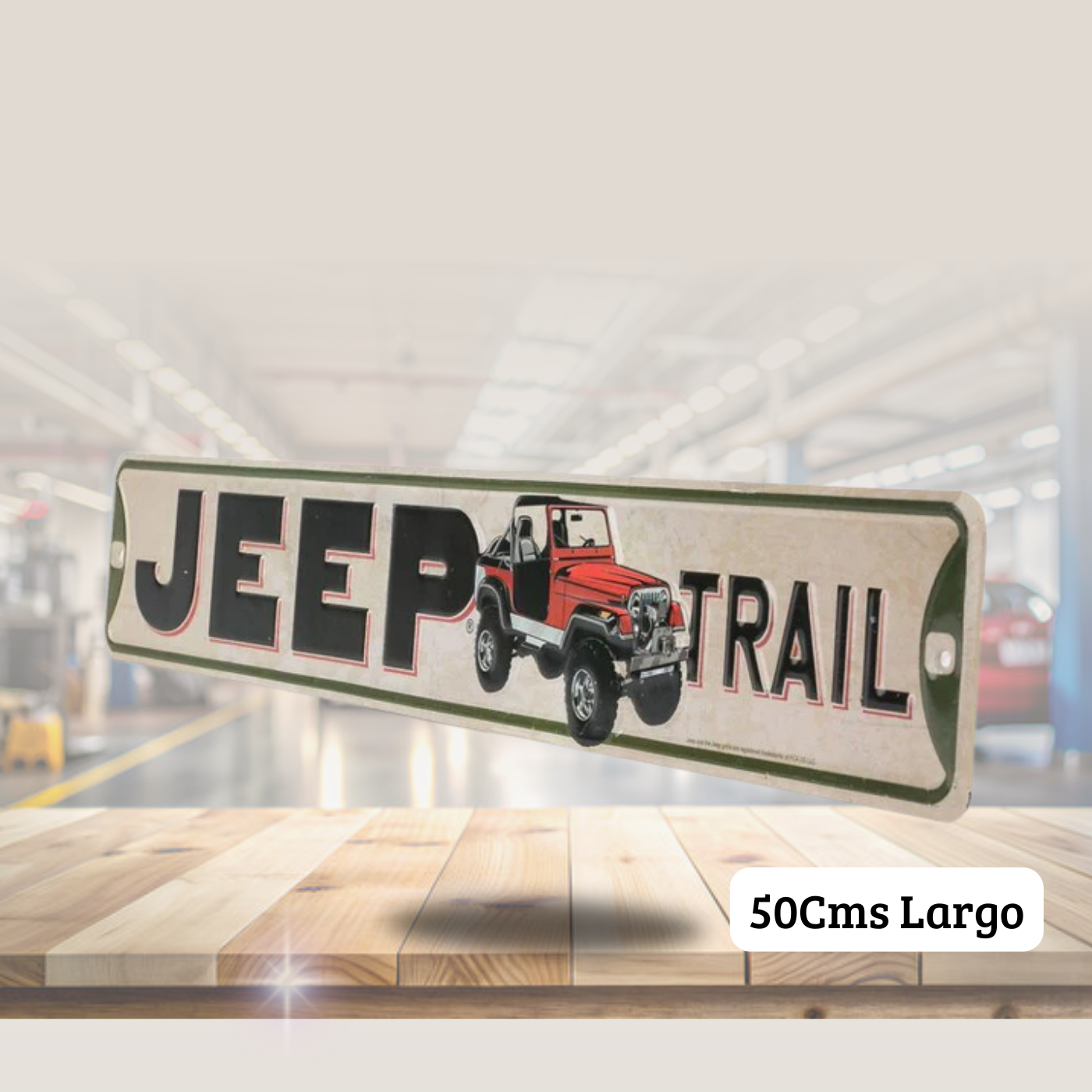 Cartel en Relieve Metal - JEEP STREET SIGN