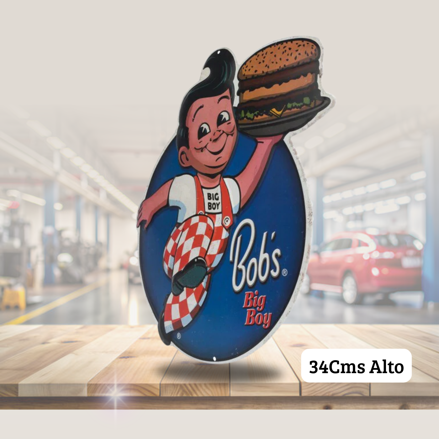Cartel en Relieve Metal - BOB’S BIG BOY