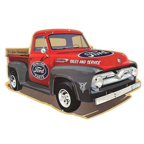 Cartel en Relieve Metal -- FORD TRUCK