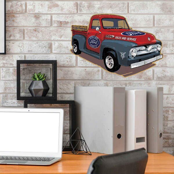 Cartel en Relieve Metal -- FORD TRUCK