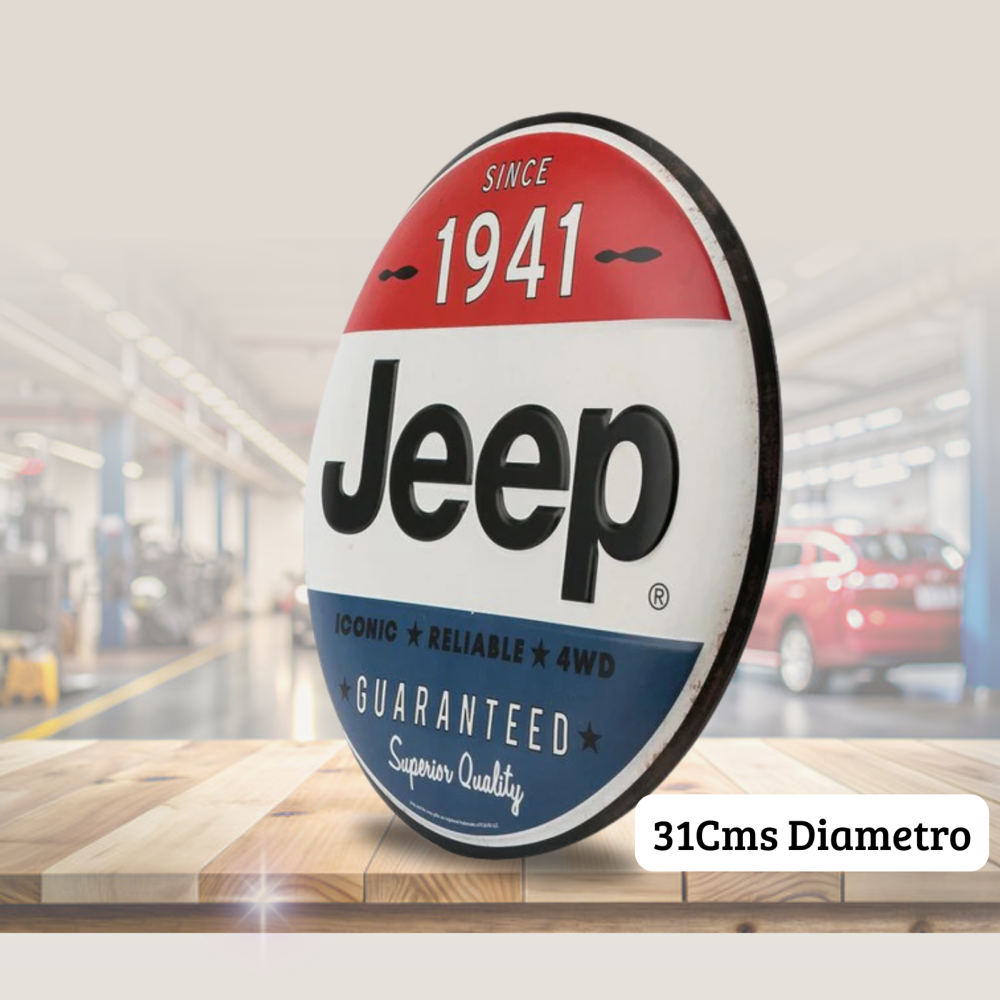 Cartel en Relieve Metal - JEEP METAL