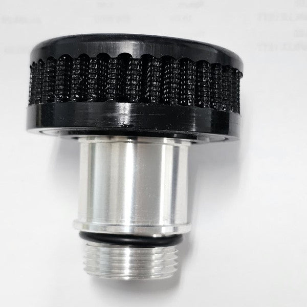 Oil Cap Breahter Adapter w/Filter Screw In Ford/Dodge Valve Cover-Black