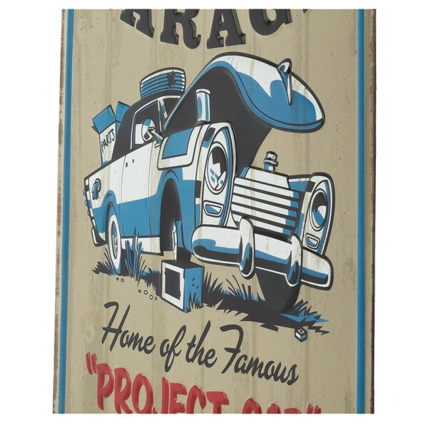 Cartel Troquelado - DAD’S GARAGE HOME OF THE PROJECT CAR
