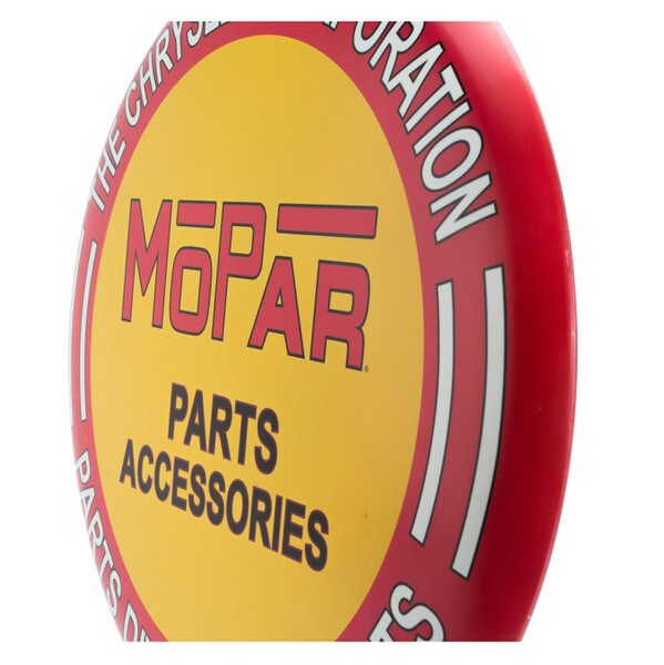 Cartel en Relieve Metal Grande - MOPAR PARTS BOTON 61 Cms Diametro
