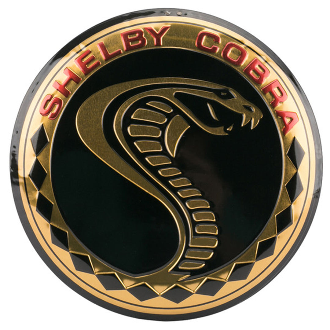 Cartel en Relieve Metal - SHELBY COBRA BOTON 31 Cms