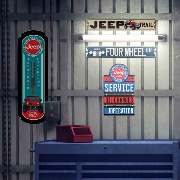 Cartel en Relieve Metal - JEEP STREET SIGN