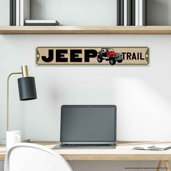 Cartel en Relieve Metal - JEEP STREET SIGN
