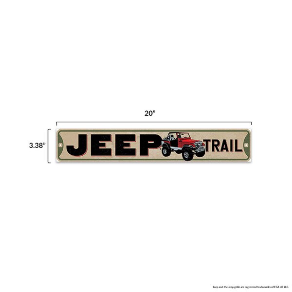 Cartel en Relieve Metal - JEEP STREET SIGN