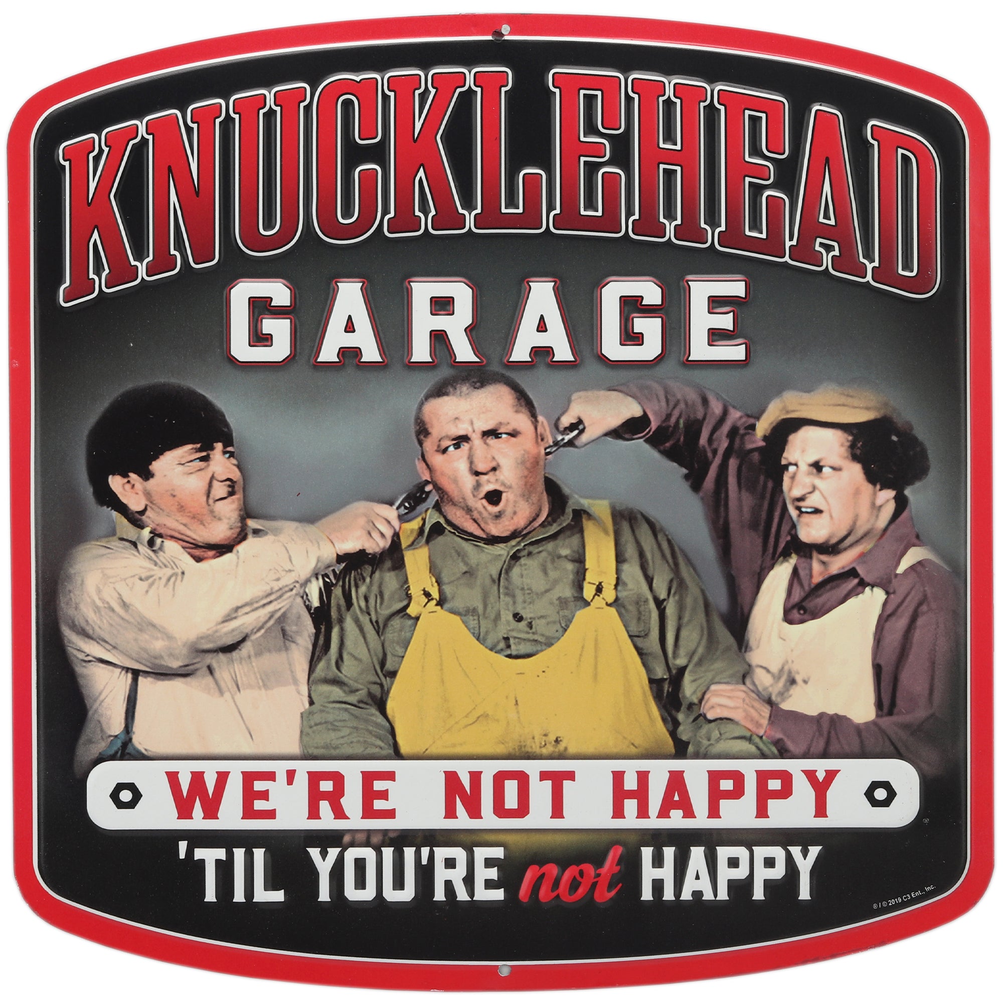 Cartel Troquelado - KNUCKLEHEAD GARAGE METAL SIGN