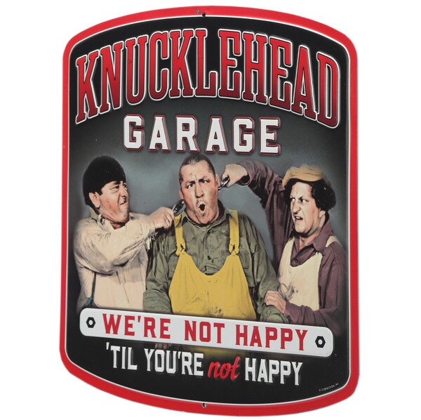 Cartel Troquelado - KNUCKLEHEAD GARAGE METAL SIGN