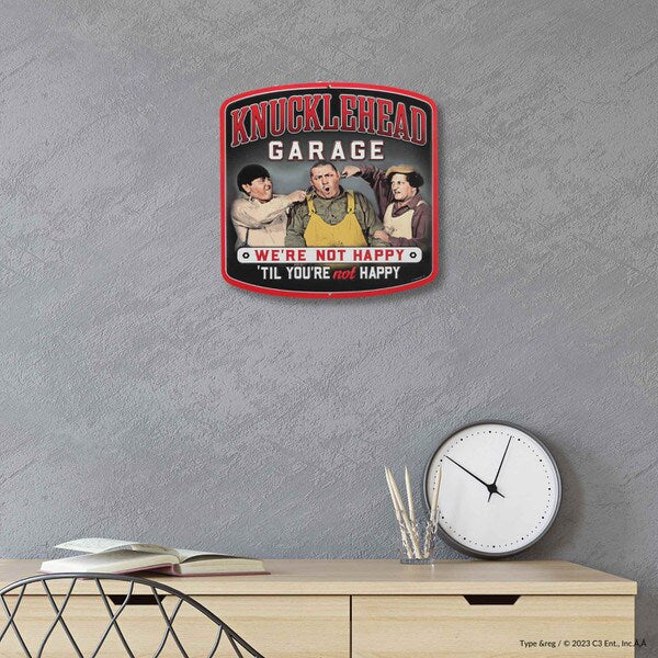 Cartel Troquelado - KNUCKLEHEAD GARAGE METAL SIGN