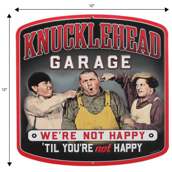 Cartel Troquelado - KNUCKLEHEAD GARAGE METAL SIGN