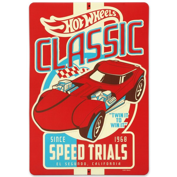 Cartel en Relieve Metal - HOT WHEELS CLASSIC SPEED TRIAL