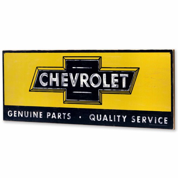 Cartel Madera -CHEVROLET