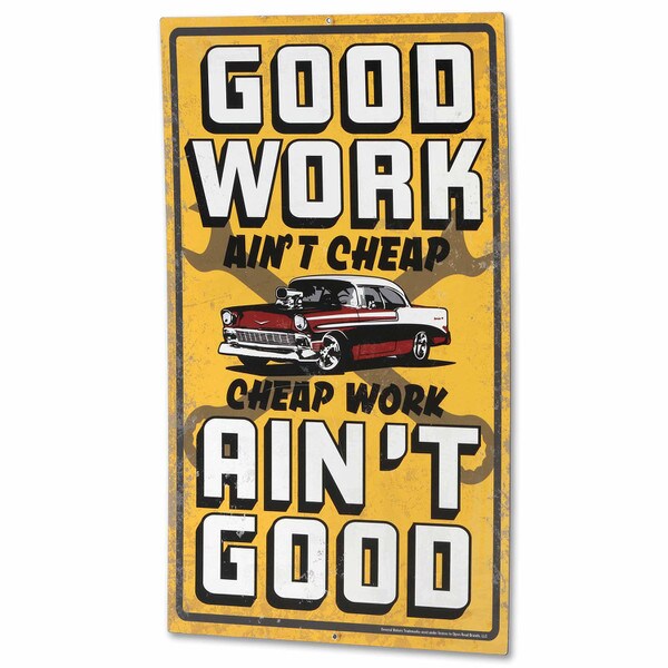 Cartel en Relieve Metal -GOOD WORK X-METAL