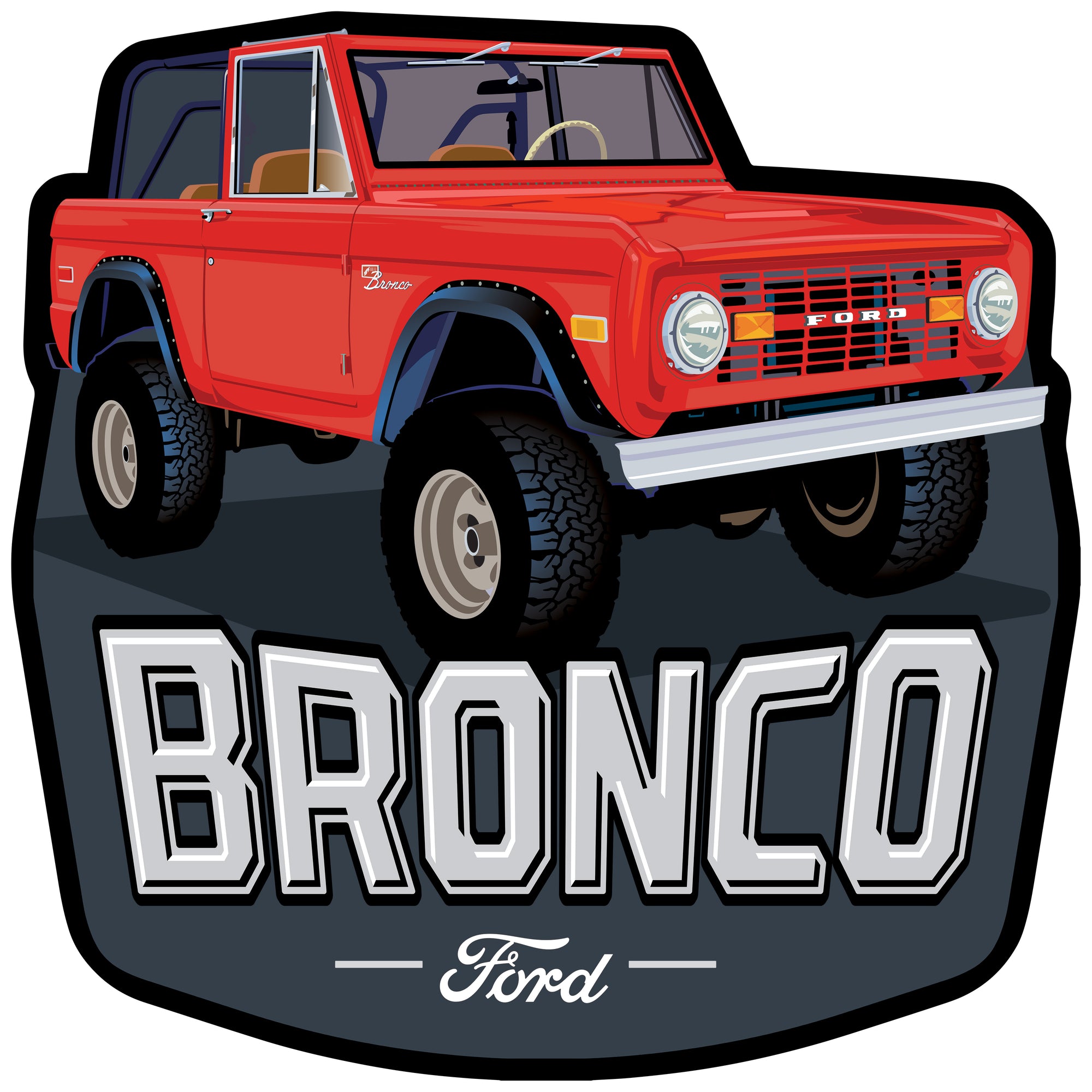 Cartel Troquelado - BRONCO