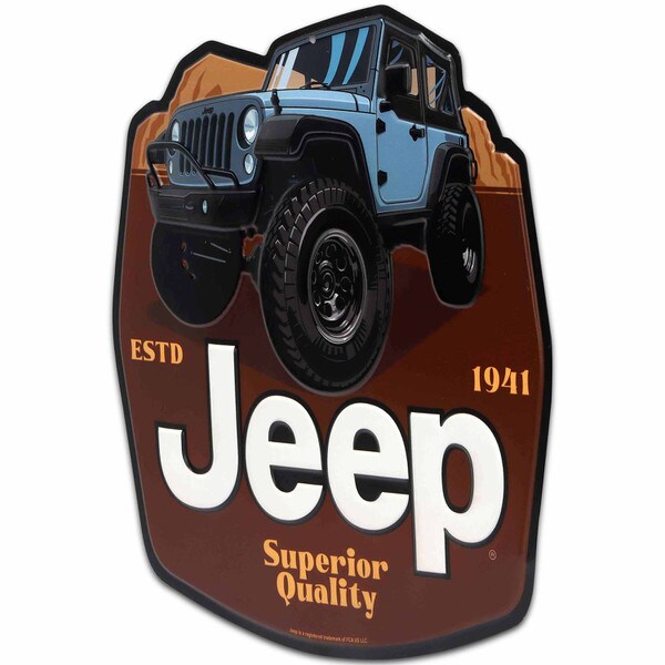 Cartel en Relieve Metal - JEEP SUPERIOR QUALITY METAL