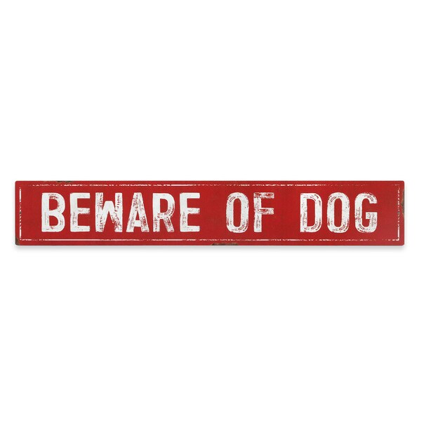 Cartel en Relieve Metal - BEWARE OF DOG X-METAL