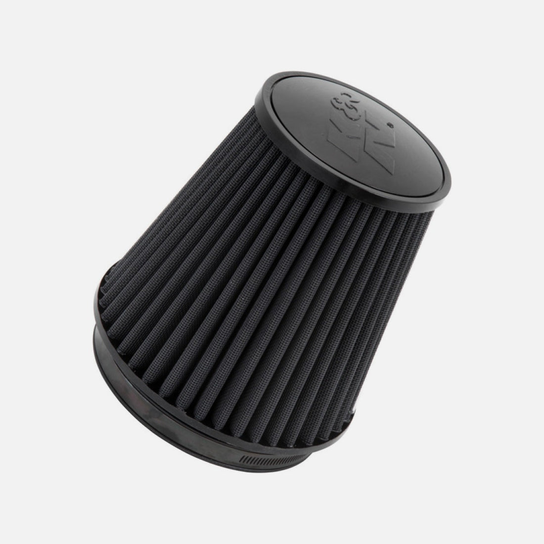 RU-3101HBK K&N Universal Rubber Filter Round Tapered 6in Flange ID x 7.5in Base OD x 5.25in Top OD x 8in Height
