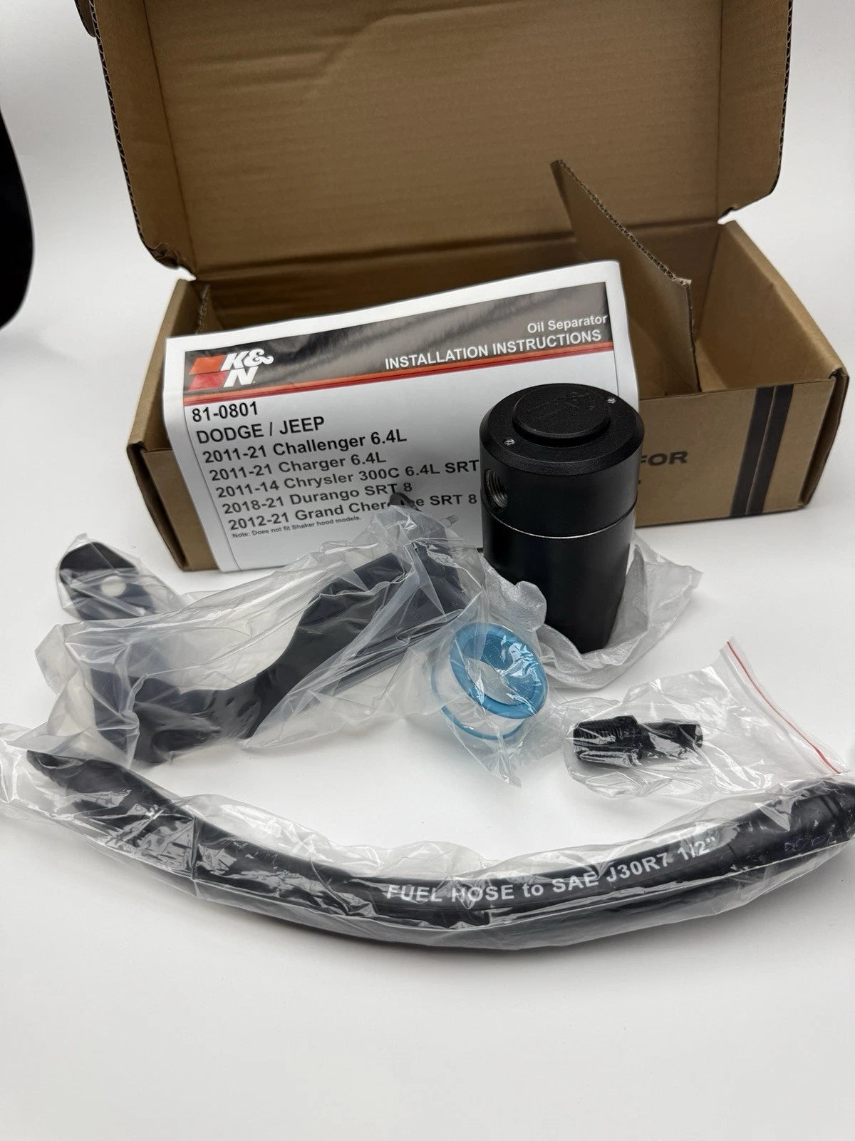 K&N 81-0801 Oil Catch Can 2011-23 6.4L V8 Challenger Charger 300 Jeep Durango