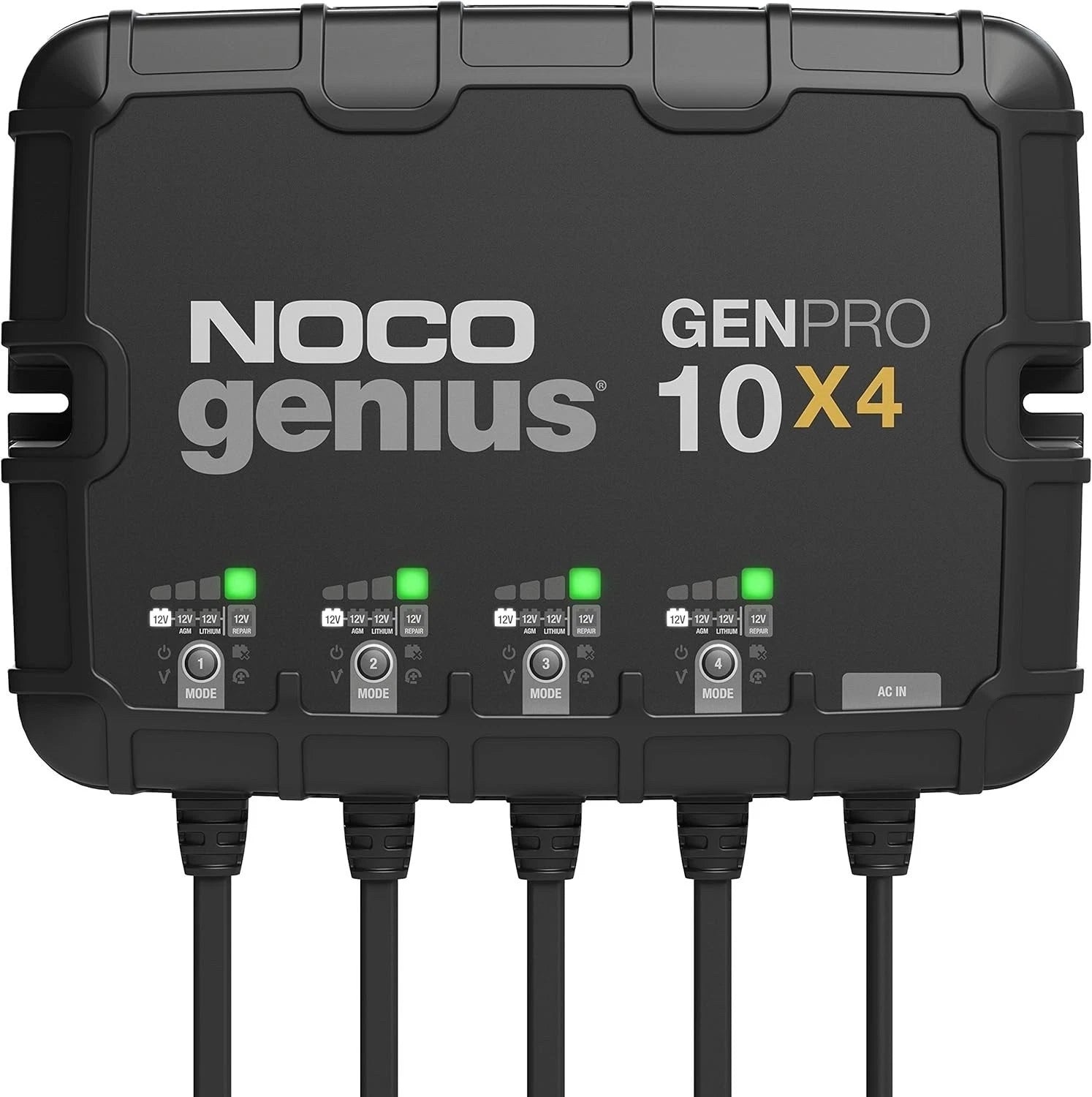 NOCO Genius GENPRO10X4: 4-Bank, 40A, 12V Marine Onboard Battery Charger