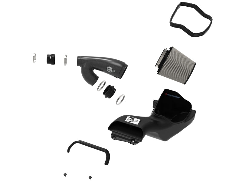 57-10010D aFe 17-20 Ford F-150/Raptor Track Series Carbon Fiber Cold Air Intake System With Pro DRY S Filters