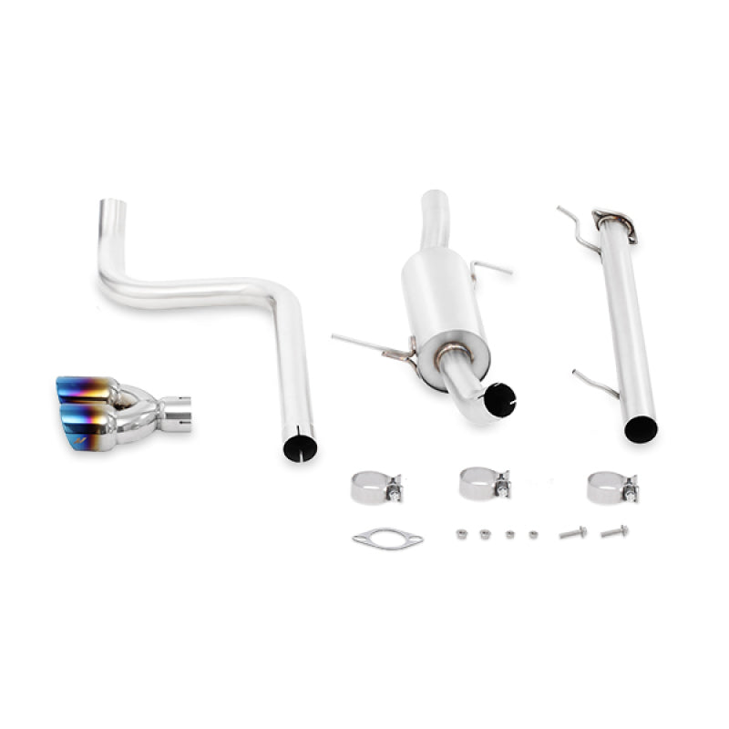 MMEXH-FIST-14BT Mishimoto 14-16 Ford Fiesta ST 1.6L 2.5in Stainless Steel Cat-Back Exhaust w/ Burnt Ti Tips