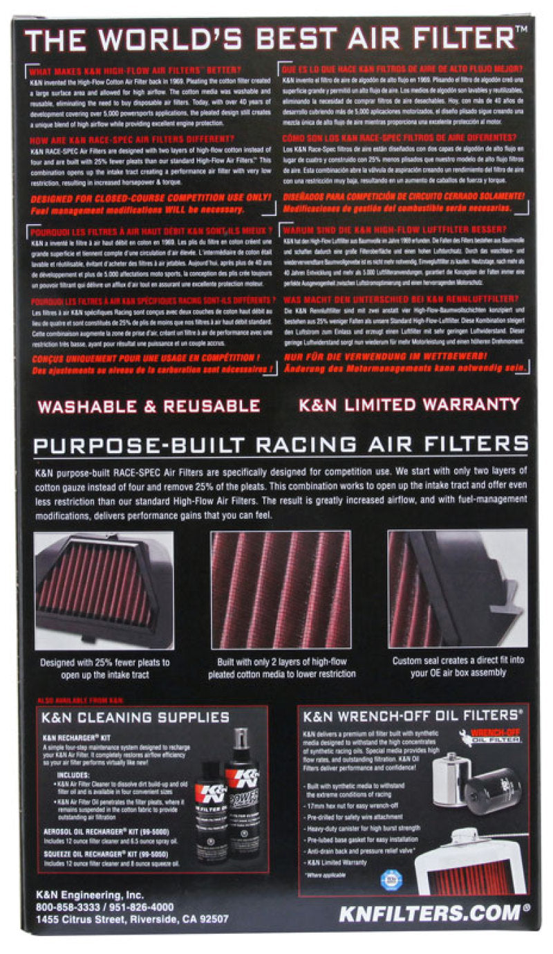 K&N 08-13 Honda CBR1000RR 999 Race Specific