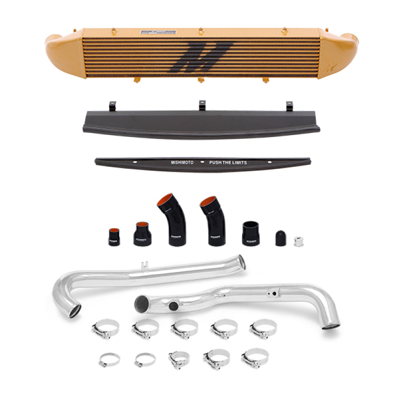 MMINT-FIST-14KPG Mishimoto 2014-2016 Ford Fiesta ST 1.6L Front Mount Intercooler (Gold) Kit w/ Pipes (Silver)