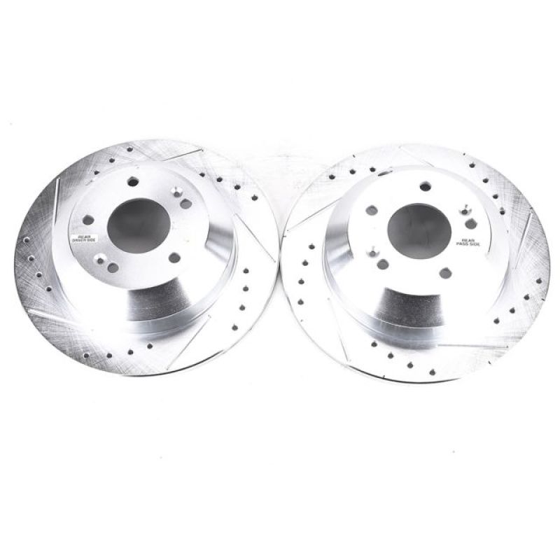 Power Stop 2019 Hyundai Santa Fe XL Discos Perforados y Ranurados TRASEROS - Par 305mm