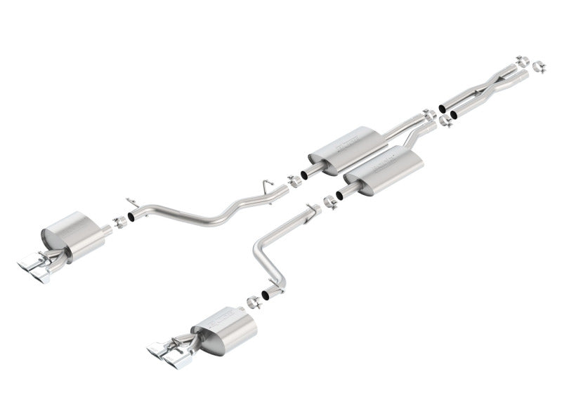 140482 Borla 11-14 Dodge Challenger 3.6L AT/MT RWD 2Dr Single Split Rear Exit Rectangle Tip Catback Exhaust