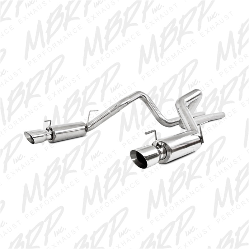 S7270409 MBRP 05-09 Ford Shelby GT500 / GT Dual Split Rear Race Version, T409 4in Tips Exhaust System