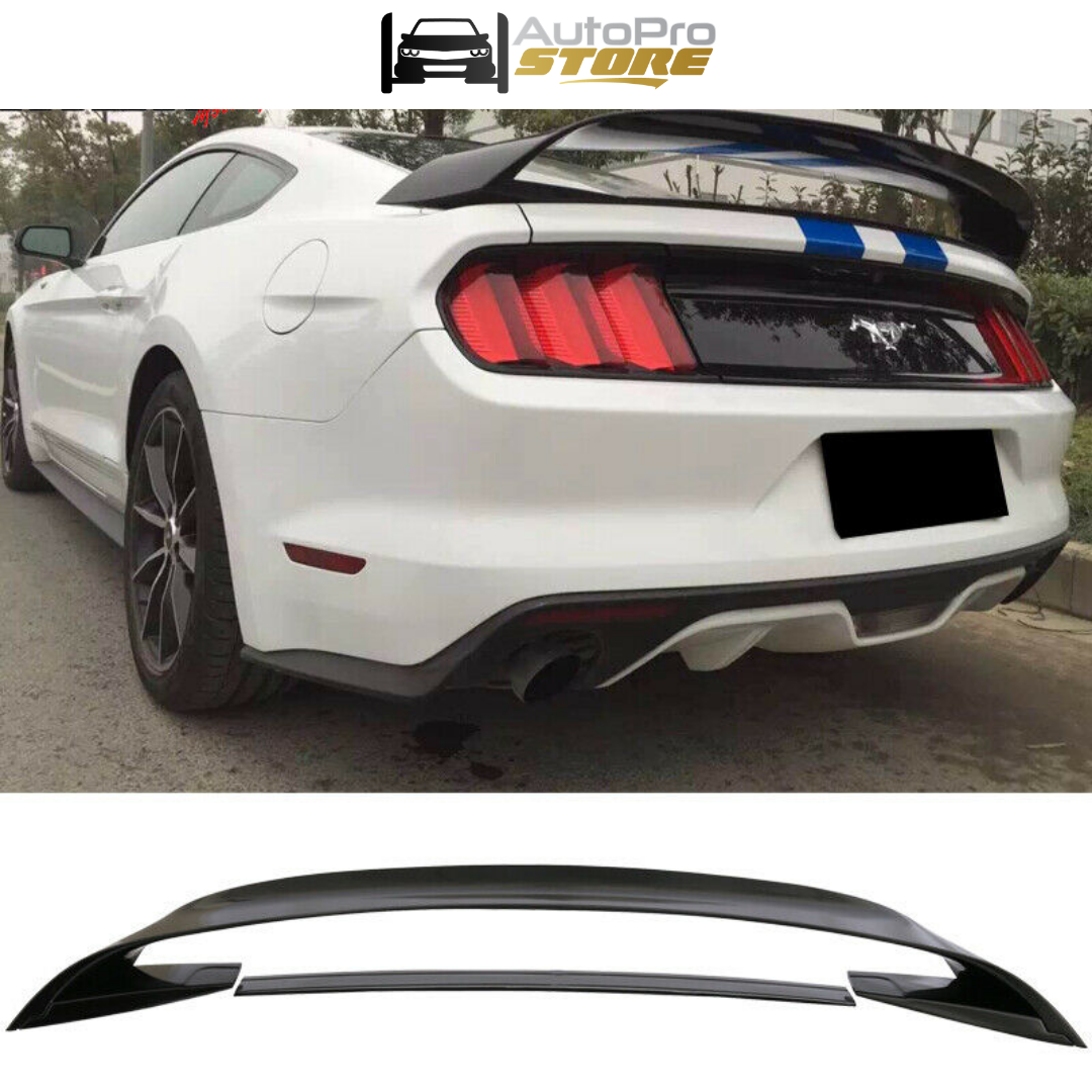 15-21 Ford Mustang GT350 GT350R Style Trunk Spoiler - Gloss Black ABS