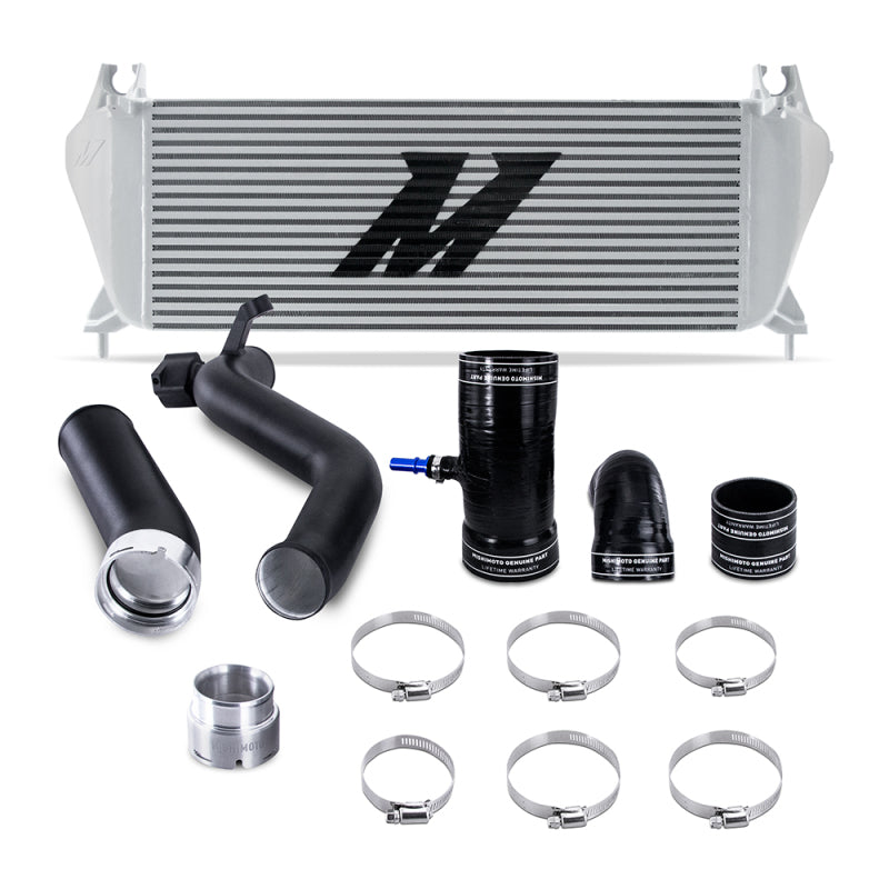 MMINT-RGR-19KSLBK Mishimoto 19+ Ford Ranger 2.3L EcoBoost Intercooler Kit - Silver + MWBK Pipes
