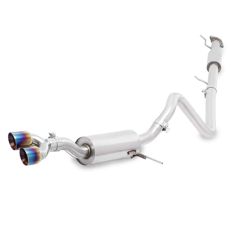 MMEXH-FIST-14RBT Mishimoto 14-16 Ford Fiesta ST 1.6L 2.5in Stainless Steel Resonated Cat-Back Exhaust w/ Burnt Ti