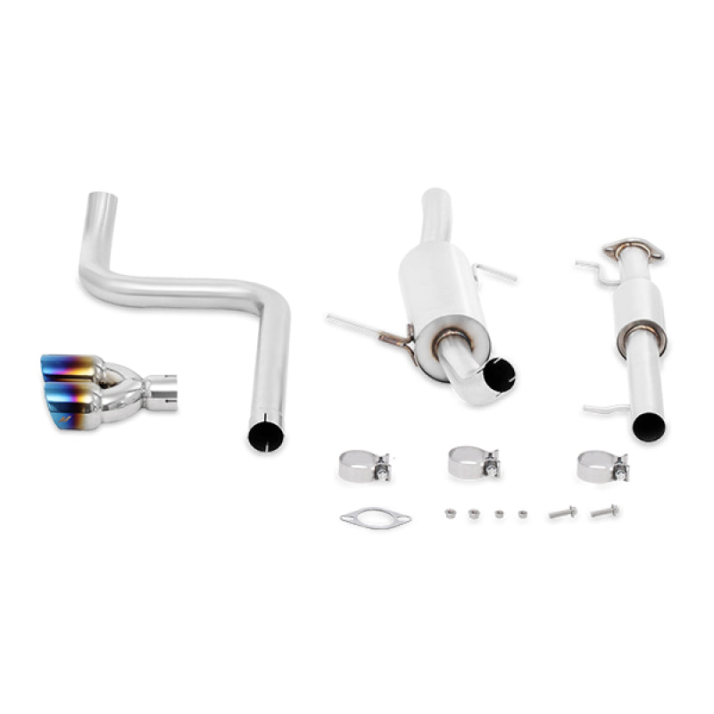 MMEXH-FIST-14RBT Mishimoto 14-16 Ford Fiesta ST 1.6L 2.5in Stainless Steel Resonated Cat-Back Exhaust w/ Burnt Ti