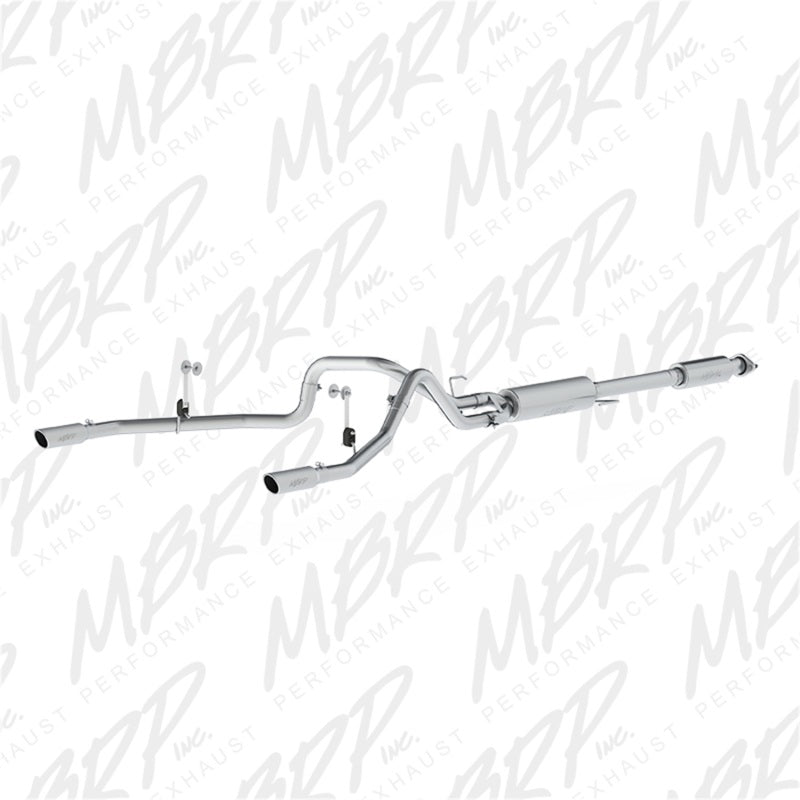 S5258409 MBRP 2015 Ford F-150 5.0L 3in Cat Back Dual Split Rear Exit T409 Exhaust System