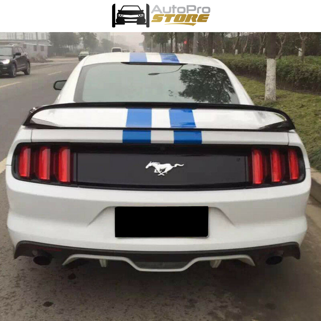 15-21 Ford Mustang GT350 GT350R Style Trunk Spoiler - Gloss Black ABS