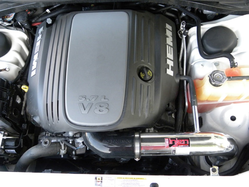 PF5061WB Injen 09-14 Dodge Challenger Hemi 5.7L V8 SRT-8 6.1L 5.7L V8 Wrinkle Black Power-Flow