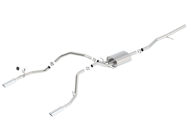 140540 Borla 14 Silv/Sierra 1500 5.3L AT/MT Crew Cab STD Bed ATAK Cat-Back Exhaust