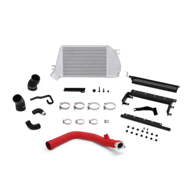 MMTMIC-WRX-15RSL Mishimoto 2015 Subaru WRX Top-Mount Intercooler Kit - Powder Coated Silver & Wrinkle Red Pipes