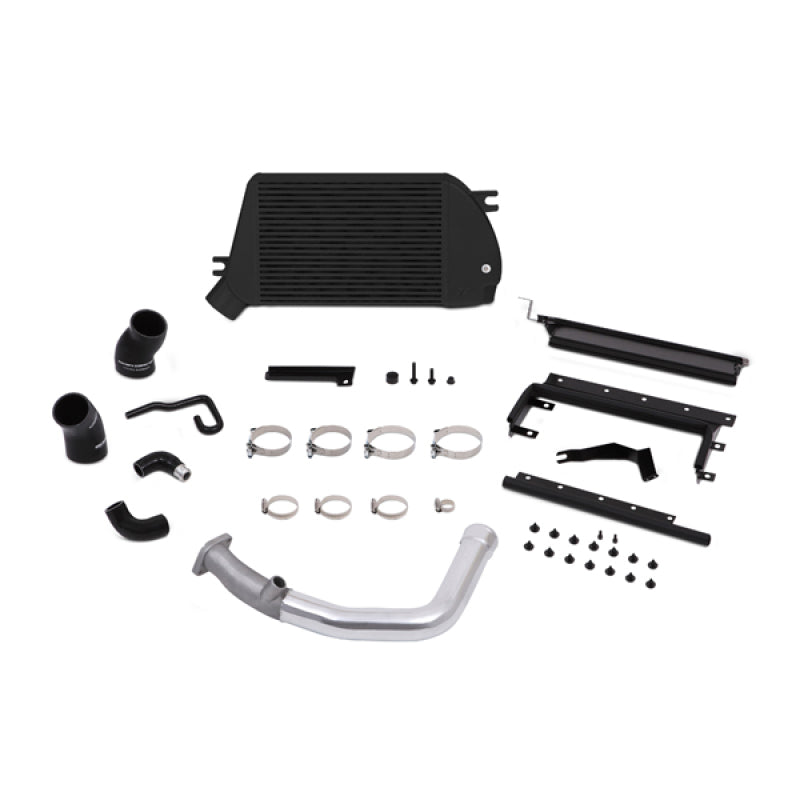 MMTMIC-WRX-15PBK Mishimoto 2015 Subaru WRX Top-Mount Intercooler Kit - Powder Coated Black & Polished Pipes