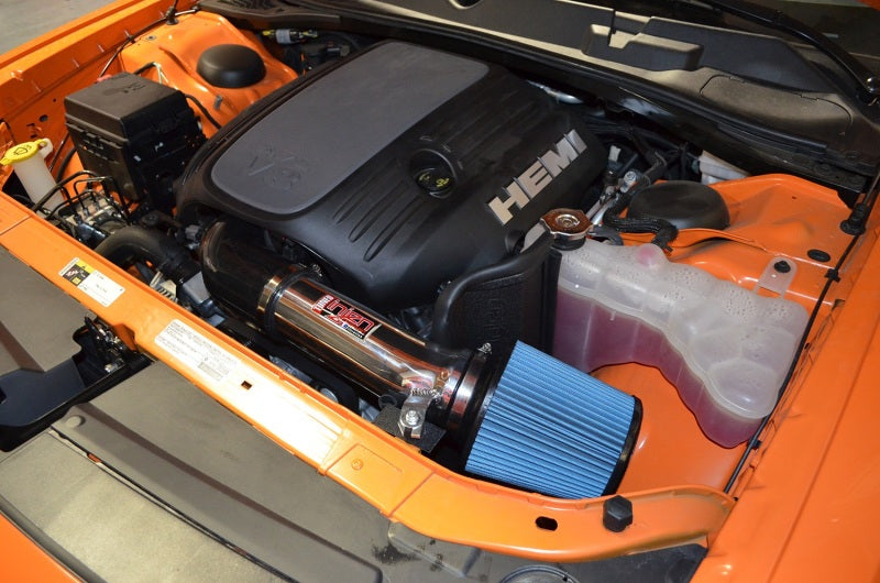 PF5063WB Injen 11-19 Dodge Challenger Hemi 5.7L V8 Wrinkle Black Power-Flow Air Intake System w/Heat Shield
