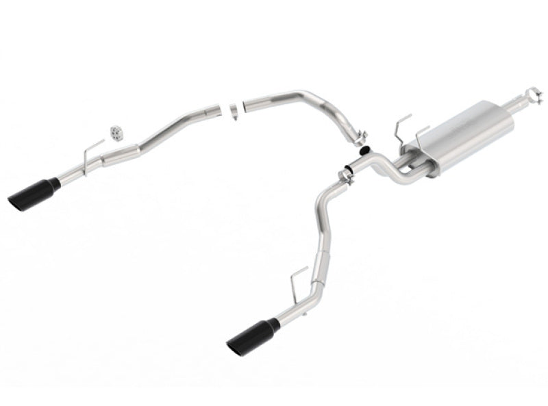 140308BC Borla 09-17 Dodge Ram 1500 5.7L V8 3in to Dual 2.5in Single Round Rolled Angle-Cut S-type Exhaust