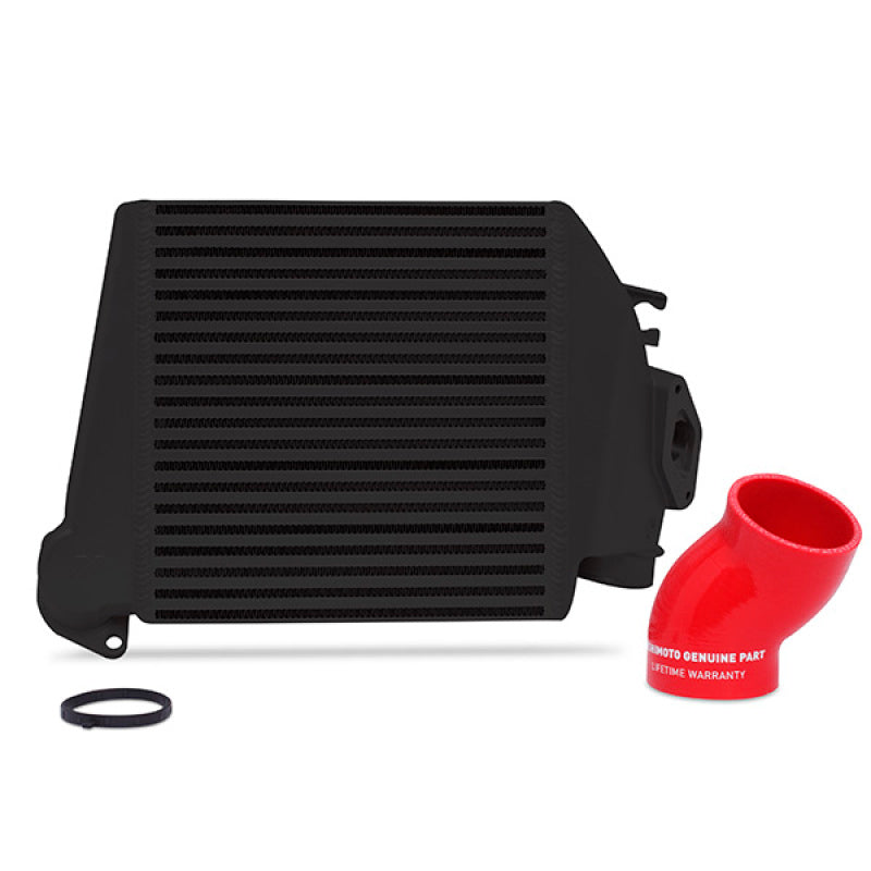 MMTMIC-WRX-08BKRD Mishimoto 08-14 Subaru WRX Top-Mount Intercooler Kit - Powder Coated Black & Red Hoses