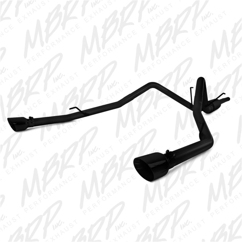 S5146BLK MBRP 09-14 Dodge Ram 1500 5.7L Cat-Back Dual Split Rear (Through Stock Bumper) AL - Black