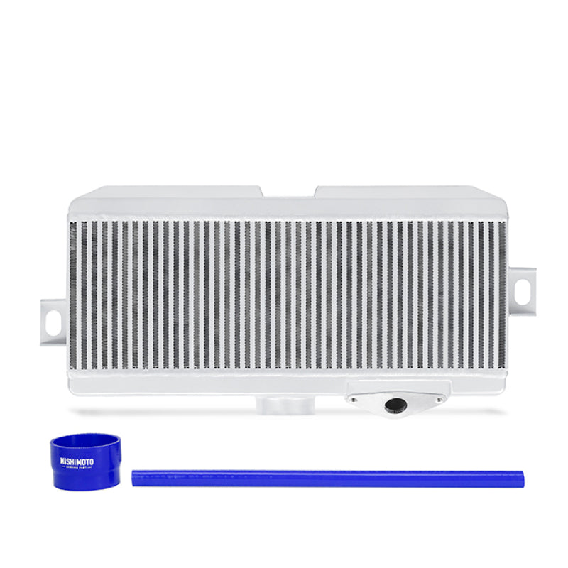 MMTMIC-STI-08SLBL Mishimoto Subaru 08-15 WRX STi Top-Mount Intercooler Kit - Powder Coated Silver & Blue Hoses