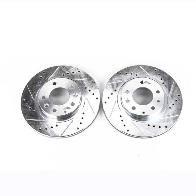 Power Stop 06-15 Mazda MX-5 Miata Discos Perforados y Ranurados DELANTEROS - Par 290mm