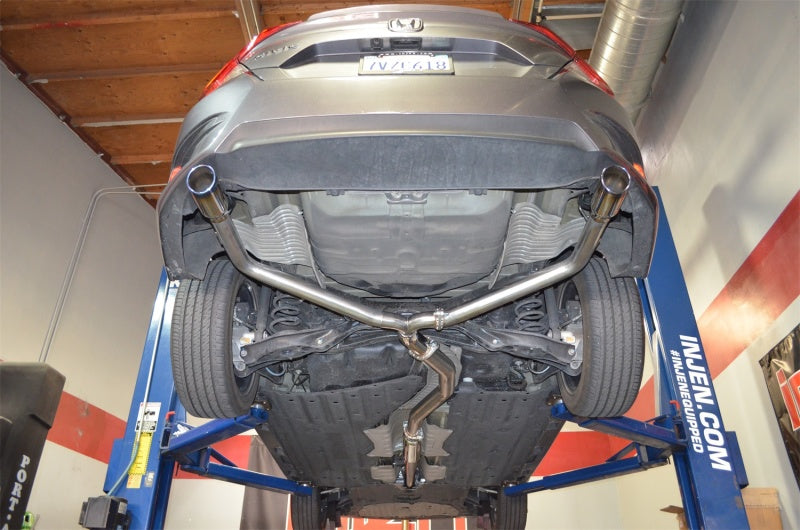 SES1572TT Injen 16-20 Honda Civic 1.5L Turbo 4Cyl (Sedan) 63mm SS Cat-Back Exhaust w/ Dual Burnt Titanium Tips